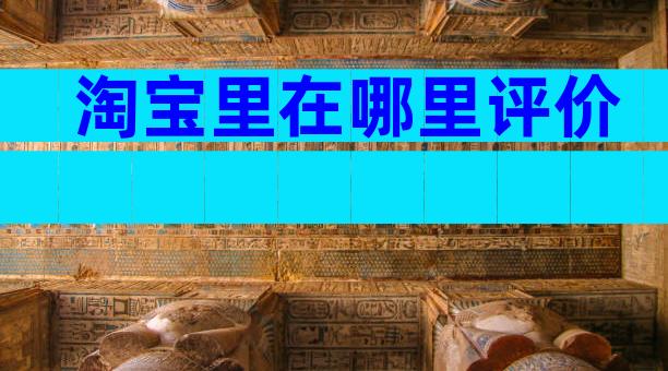 淘宝里在哪里评价
