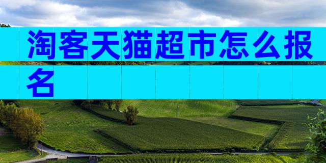 淘客天猫超市怎么报名