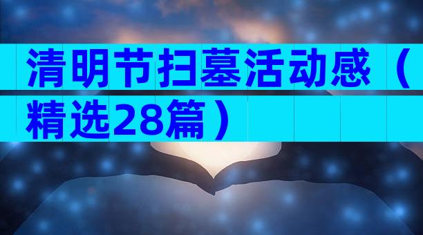 清明节扫墓活动感（精选28篇）