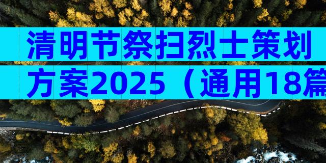 清明节祭扫烈士策划方案2025（通用18篇）