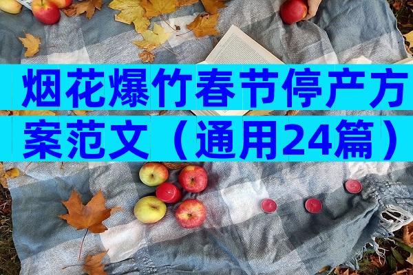 烟花爆竹春节停产方案范文（通用24篇）