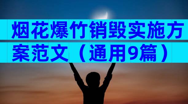 烟花爆竹销毁实施方案范文（通用9篇）