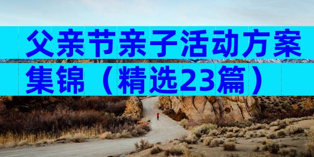 父亲节亲子活动方案集锦（精选23篇）