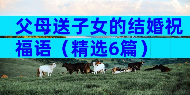 父母送子女的结婚祝福语（精选6篇）