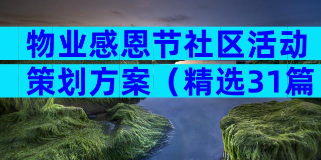 物业感恩节社区活动策划方案（精选31篇）