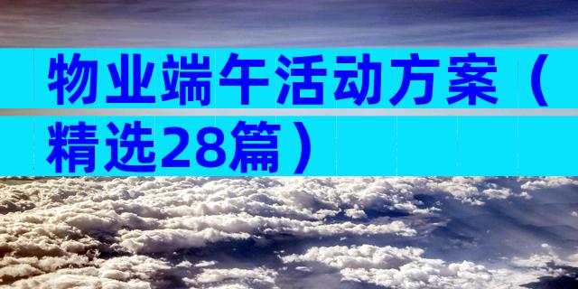物业端午活动方案（精选28篇）