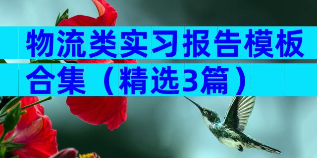 物流类实习报告模板合集（精选3篇）