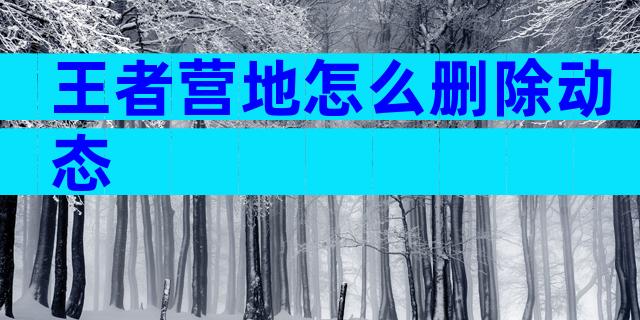王者营地怎么删除动态
