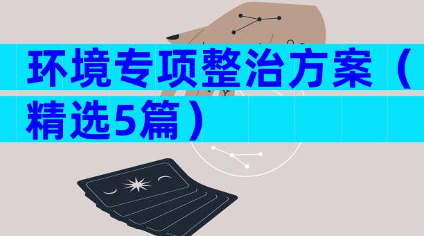 环境专项整治方案（精选5篇）