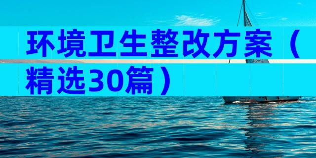 环境卫生整改方案（精选30篇）