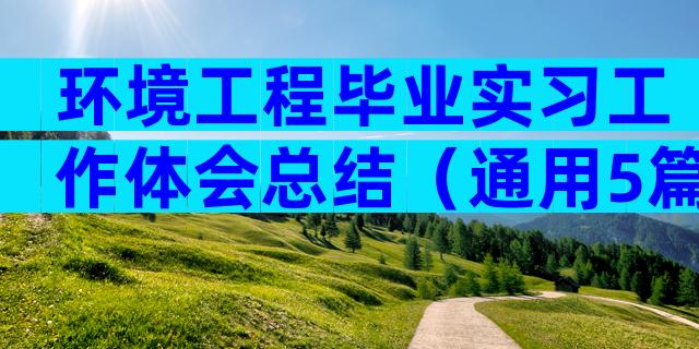 环境工程毕业实习工作体会总结（通用5篇）