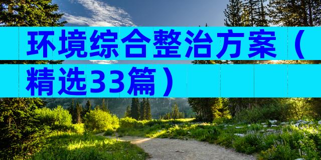 环境综合整治方案（精选33篇）