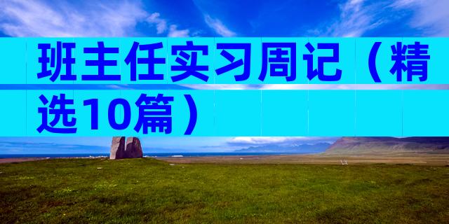 班主任实习周记（精选10篇）
