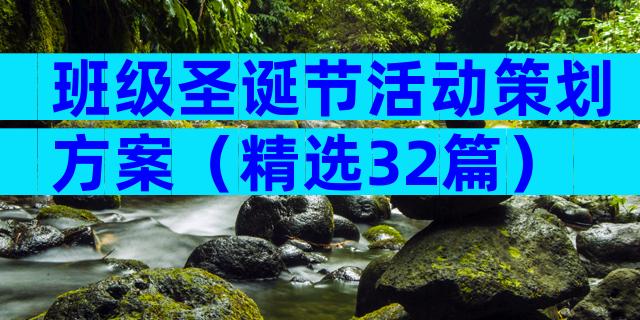 班级圣诞节活动策划方案（精选32篇）