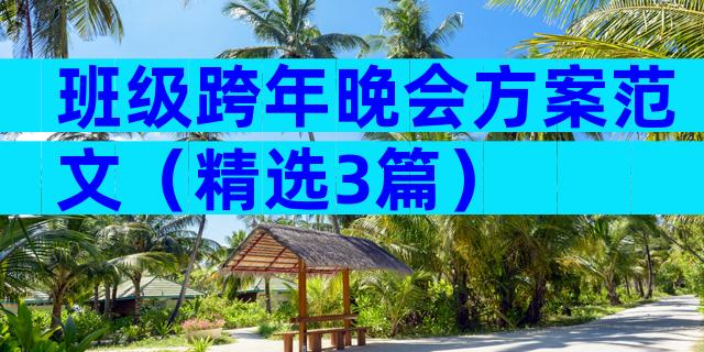 班级跨年晚会方案范文（精选3篇）