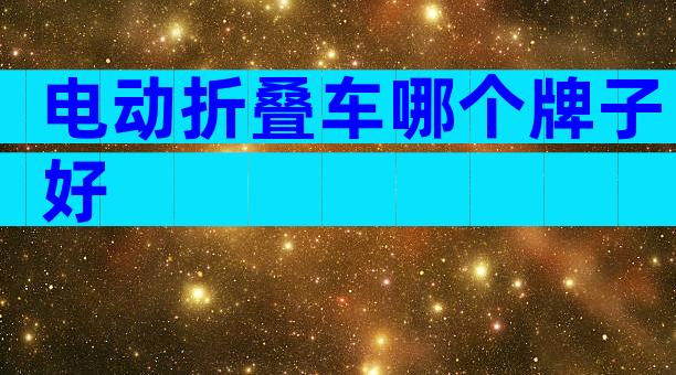 电动折叠车哪个牌子好