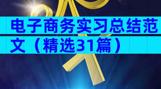 电子商务实习总结范文（精选31篇）