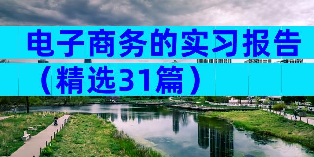 电子商务的实习报告（精选31篇）