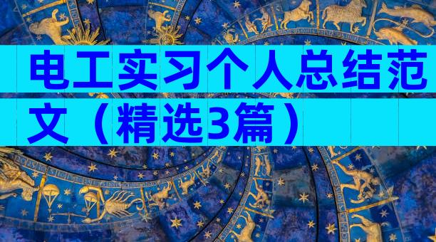 电工实习个人总结范文（精选3篇）