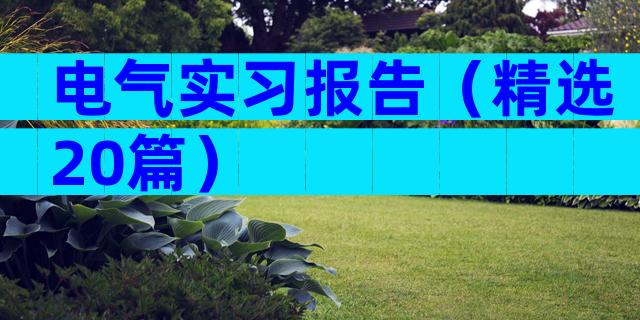 电气实习报告（精选20篇）
