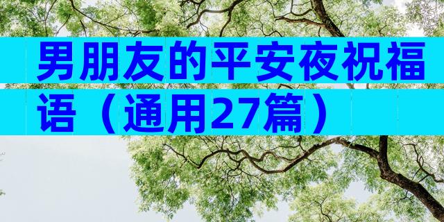 男朋友的平安夜祝福语（通用27篇）