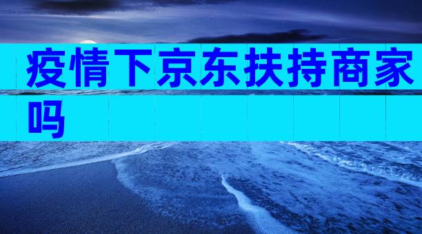 疫情下京东扶持商家吗