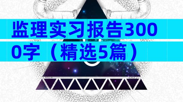 监理实习报告3000字（精选5篇）