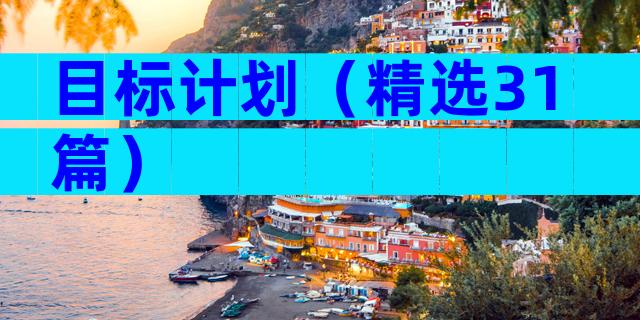 目标计划（精选31篇）