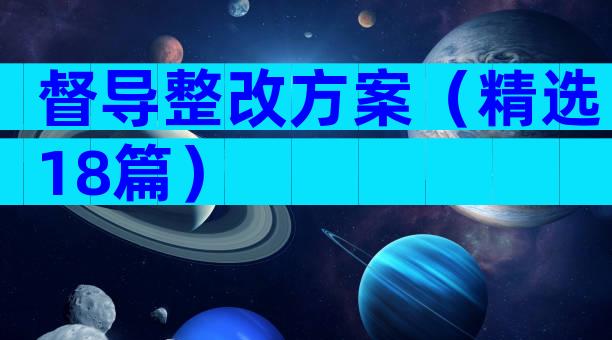 督导整改方案（精选18篇）