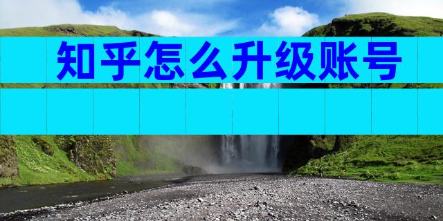 知乎怎么升级账号