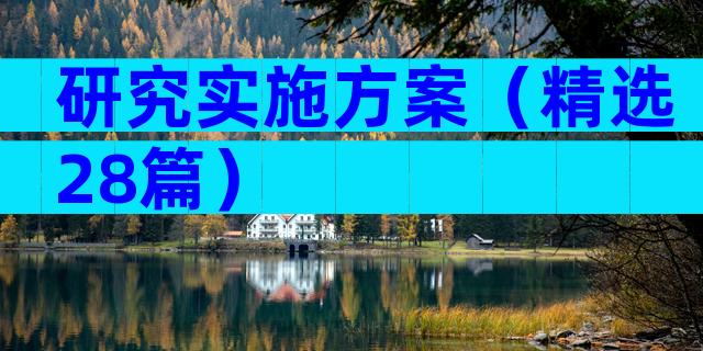 研究实施方案（精选28篇）