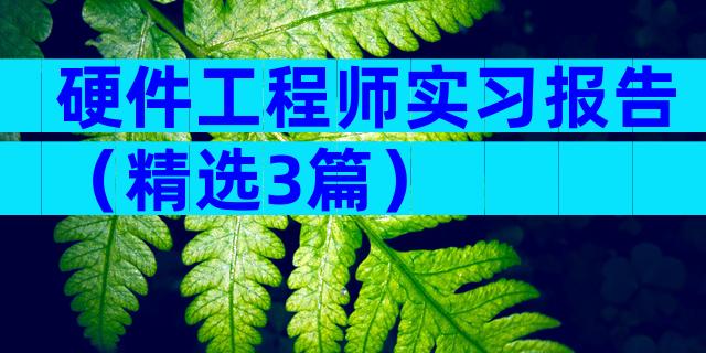 硬件工程师实习报告（精选3篇）