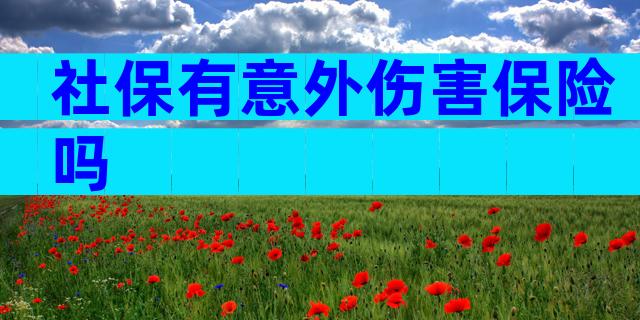 社保有意外伤害保险吗