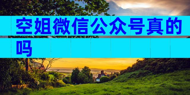 空姐微信公众号真的吗
