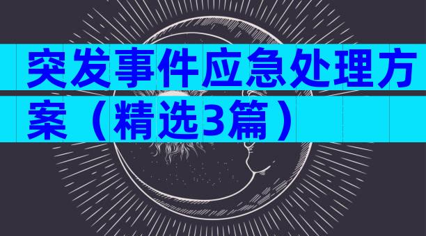 突发事件应急处理方案（精选3篇）