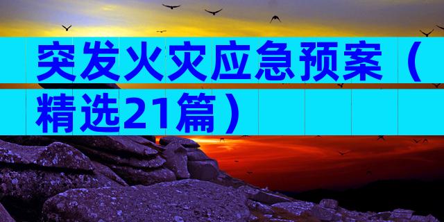 突发火灾应急预案（精选21篇）