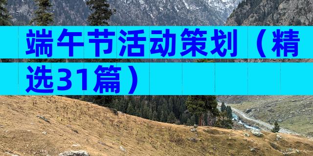 端午节活动策划（精选31篇）