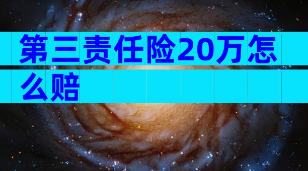 第三责任险20万怎么赔