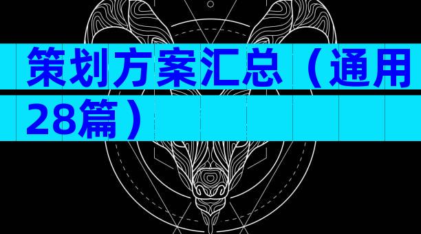策划方案汇总（通用28篇）