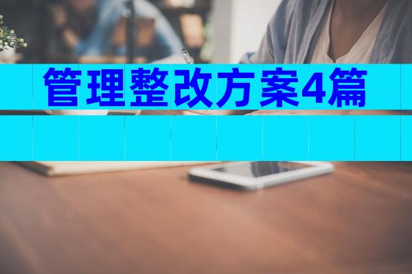 管理整改方案4篇