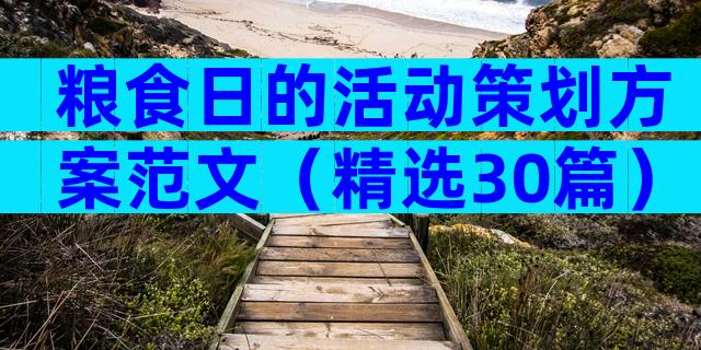粮食日的活动策划方案范文（精选30篇）