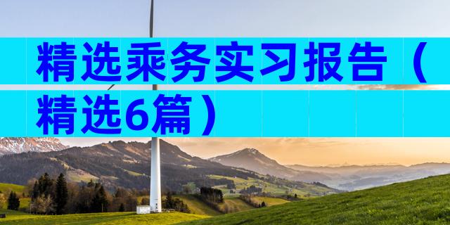 精选乘务实习报告（精选6篇）