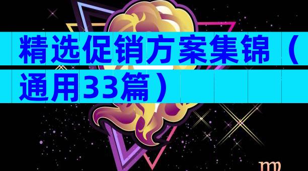 精选促销方案集锦（通用33篇）