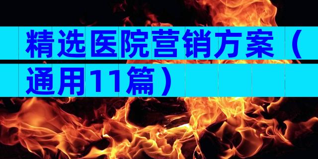 精选医院营销方案（通用11篇）
