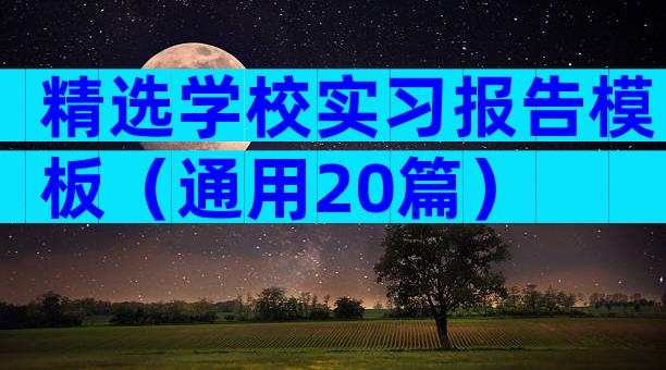 精选学校实习报告模板（通用20篇）