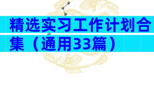 精选实习工作计划合集（通用33篇）