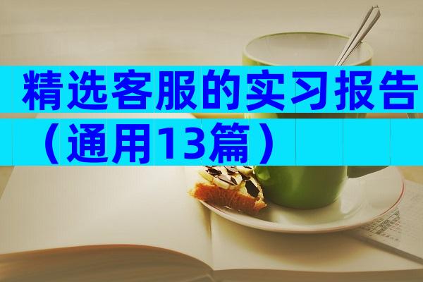 精选客服的实习报告（通用13篇）