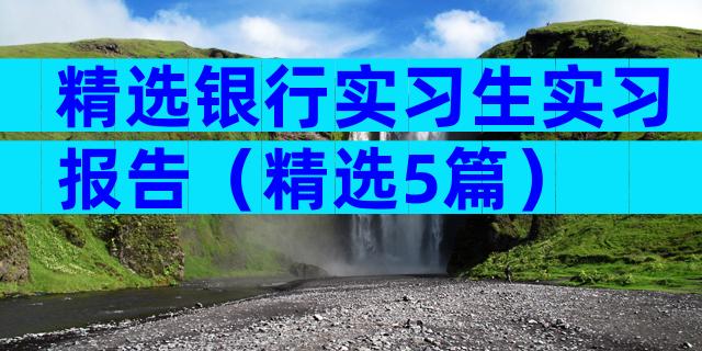 精选银行实习生实习报告（精选5篇）