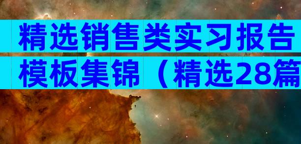 精选销售类实习报告模板集锦（精选28篇）