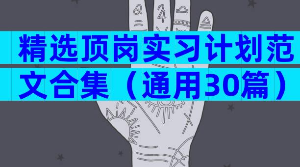精选顶岗实习计划范文合集（通用30篇）